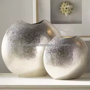Handmade Aluminum <b>Vase</b> for Flower Arrangements in Luxury Setting Modern Interiors and Event Decorations by Azora Industries - Product Image 2