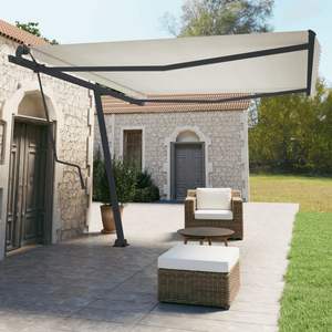 Anthracite Iron <b>Awnings</b> Post Set 177.2"x96.5" Size - Product Image 1