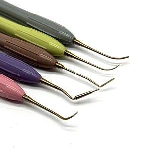 Ensemble d'instruments de restauration dentaire en composite LM, 5 pièces, poignées en silicone, outils dentaires de haute qualité pour les procédures de restauration - Product Image 6