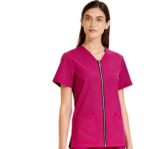 Uniforme d'hôpital, uniforme médical, blouse d'infirmière, uniforme à manches courtes, hauts élastiques, uniformes pour femmes, ensembles de blouses d'infirmière, vente en gros - Product Image 1