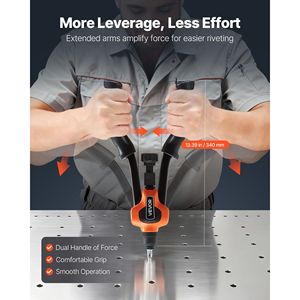 Kit di Utensili per Rivetti a Due Mani da 14 Pollici con 7 Mandrini e 70 Dadi, Misure Metriche e SAE M6 M8 M10 10-24 1/ con Rivetti a Dado - Product Image 5