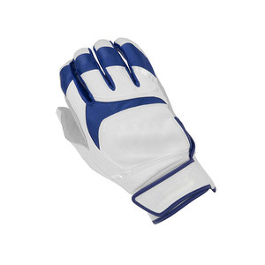 Breathable Leather Full Finger Baseball Gloves White <b>Blue</b> Hook And Loop Closure Adult Right Handed All Seasons Baseball Gloves - Product Image 2