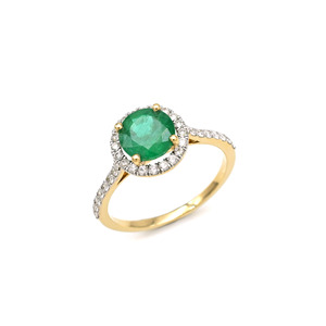 แหวนทองคำขาว 18K ประดับเพชรและมรกตธรรมชาติจาก Chordia Jewels แหวนแต่งงาน ส่งเร็ว สินค้าขายดี - Product Image 1