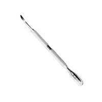 Pousse-cuticules professionnel en acier inoxydable argenté à double tête pour manucure et pédicure