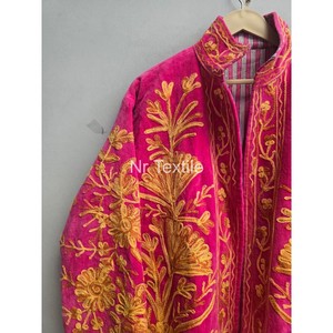 Chaqueta de Invierno para Mujer con Cuello Alto y Manga Larga, Bordado Floral a Mano, Forro de Algodón, para Otoño e Invierno - Product Image 5