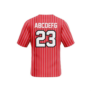 Custom Baseball Jersey Men's <b>White</b> Black Striped Custom Back Print Short Sleeve Regular Fit Adult All Seasons Breathable - Product Image 4