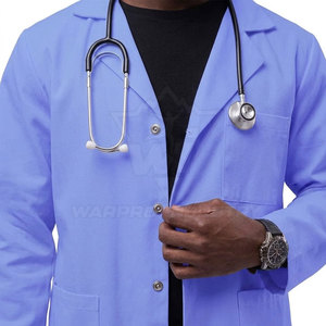 Blouse de laboratoire à manches longues, fermeture avant, tissu lisse et coupe confortable pour le personnel des magasins et l'utilisation au travail - Product Image 5
