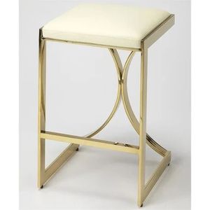 Trending Velvet Bar <b>Stool</b> Gold Metal Frame Cushioned Counter Chair For Cafe Kitchen Restaurant Decor Use - Product Image 1