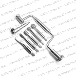 Juego de Taladros Ortopédicos Hudson de la Mejor Calidad, Taladro Manual de Acero Inoxidable para Huesos, Juego de Instrumentos Quirúrgicos - Product Image 4