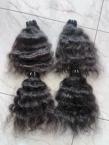 Extensiones de trama de cabello Remy de templo indio sin procesar paquete atado a mano suave con estilos de rizos de onda brasileña 100g de peso - Product Image 6