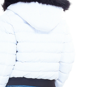 Latest High Street Women's <b>Puffer</b> <b>Jacket</b> High Quality Winter Warm Bubble <b>Cropped</b> Neck Quilted Soft Wool Printed Techniques - Product Image 4