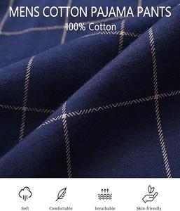 High Quality Elastic Waist Drawstring Casual Wear Classic Fit <b>Lightweight</b> Straight Check Printed <b>Trouser</b> <b>Men</b> - Product Image 3