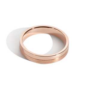 4mm <b>Plain</b> Wedding Band High Polish Satin Finish Modern Minimalist Stackable Jewelry Band For Unisex Wholesale 14k 18k Solid Gold - Product Image 5