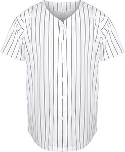Plain Breathable 100% Polyester Short Sleeve Baseball Jersey Button <b>Down</b> Shirt Mesh Fabric Unisex Baseball Uniform - Product Image 1