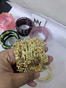 กำไลแก้วแคชมิริสีชมพูขัดเงาสไตล์นางฟ้าขายดีที่สุดสำหรับงานแต่งงานและงานครบรอบโดย MN exports - Product Image 5