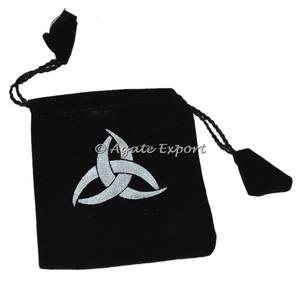 กํามะหยี่ตามสั่ง ผลิตภัณฑ์บรรจุภัณฑ์และการพิมพ์อื่นๆ กระเป๋าทองแดง-ดํา - กระเป๋าเครื่องประดับทรงกลม - Product Image 4