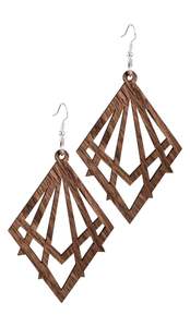 Pendientes de mujer de madera con diseño africano exagerado, grandes, tipo Jhumka, de aro redondo, colgantes, venta directa de fábrica, personalizables - Product Image 5