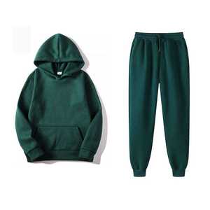 Unisex <b>Pink</b> Hooded Tracksuit Solid Color Casual Full Sleeve <b>Sweatshirt</b> With Side Pockets Drawstring Pants Autumn Wear - Product Image 5