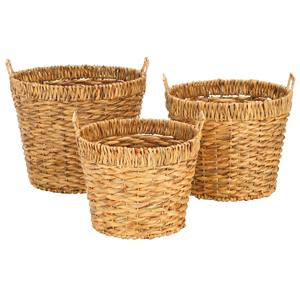 Ensemble de 3 paniers de rangement en jacinthe d'eau, faits à la main, vente en gros, écologiques, fabriqués au Vietnam - Product Image 1