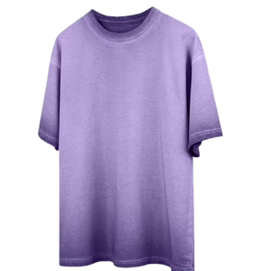 T-shirt unisexe à prix abordable, respirant, coupe ajustée, épais, délavé, à épaules tombantes, effet délavé à la pierre et à l'acide, vente en gros - Product Image 1