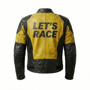 <b>Vintage</b> Distressed Leather Motorcycle <b>Jacket</b> Men Cafe Racer Retro Biker Riding <b>Jacket</b> CE Armor Cowhide Moto <b>Racing</b> <b>Jacket</b> Custom - Product Image 6