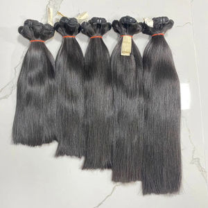 Extensiones de cabello humano Remy natural y recto 100%, precio al por mayor de exportador indio, cutículas sin procesar alineadas, baratas - Product Image 5