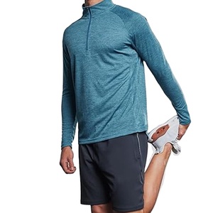 Camisa Personalizada de Manga Larga con Cierre de Cremallera para Hombre |   Suéter Deportivo Elástico y Transpirable |   Entrenamiento de Golf Digital Ecológico - Product Image 4