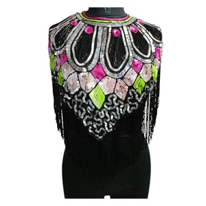 Cape à paillettes et perles pour femme, accessoire de mode très vendu, idéal pour robe de soirée, sari, fête et occasions formelles, disponible à bon prix. - Product Image 4