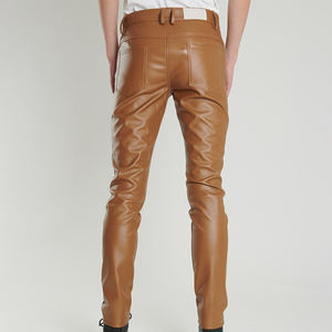 Nouveau style 2026 – Pantalon en cuir pour homme entièrement personnalisable avec logo – Meilleure vente – Tenue décontractée – Couleur unie - Product Image 4