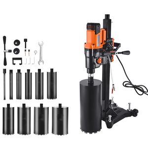 Trapano carotatore diamantato con supporto, diametro di foratura 0,8-10 pollici, 10 punte, per carotaggio a secco/umido del calcestruzzo - Product Image 1