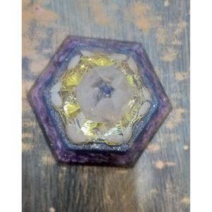 Esfera Hexagonal de Amatista Pulida y Cuarzo Rosa, Orgón Ecológico, Feng Shui, Meditación, Protección EMF, Orgonita, Venta al Por Mayor - Product Image 3