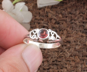 Luxury 925 Sterling <b>Silver</b> Bezel Setting Natural Red <b>Garnet</b> <b>Ring</b> Women Oval Cut January Birthstone Gemstone Wedding Anniversary - Product Image 3