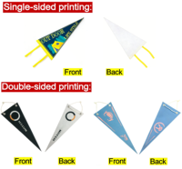 Drapeaux triangulaires en polyester personnalisés en gros avec impression numérique pour les fêtes, les devantures de magasins, les événements sportifs et les promotions