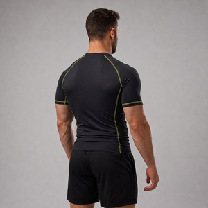 Premium MMA & BJJ <b>Compression</b> Rash Guard Short Sleeve MMA Rash Guard Sublimation Performance Wear <b>Men's</b> BJJ Rash Guard - Product Image 2