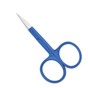 Ciseaux de manucure Morje Surgical Blue Steel Handle pour droitiers, lame en acier inoxydable, pointe acérée pour la coupe des cuticules, adulte - Product Image 5