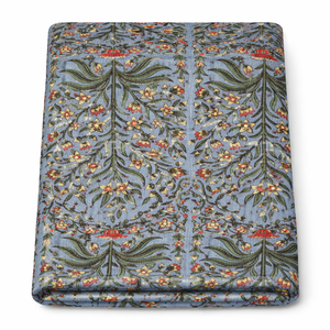 Tela de Popelina de Algodón Peinado, Ligera, Transpirable, Ecológica, con Estampado Floral Gris, para Vestidos de Niñas - Product Image 1