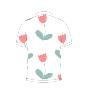 เสื้อโปโลพิมพ์ลายดอกไม้แบบกำหนดเอง แขนสั้น สวมใส่สบาย เหมาะสำหรับกอล์ฟ เทนนิส ชุดทีมฤดูร้อน - Product Image 3