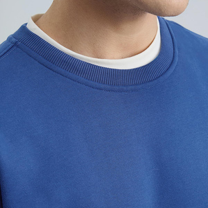 Custom Style Men's Casual Pullover Sweatshirt New Fashion Basic Cotton <b>Blended</b> Sweatshirts Plain Dyed Collection Wholesale - Product Image 3
