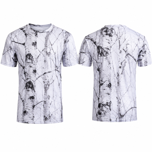 เสื้อเชิ้ตแขนยาวลำลองสำหรับผู้ชาย MEGAMAPLE ลายพิมพ์ต้นไม้ในป่า ระบายอากาศได้ดี แห้งเร็ว ผลิตจากโพลีเอสเตอร์ มีโลโก้ด้านหน้า เหมาะสำหรับกิจกรรมกลางแจ้ง - Product Image 1