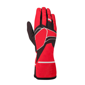 Gants de course rouges et noirs à doigts entiers avec paume antidérapante pour le motocross, utilisation en extérieur, unisexe, matériau PU, fermeture à cordon - Product Image 6