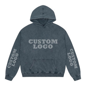 ผู้ผลิตเสื้อฮู้ดดี้แบบกำหนดเอง ผ้าฝ้ายฟลีซหนานุ่ม ทรงโอเวอร์ไซส์ สำหรับบริษัทเสื้อผ้าอเมริกัน MOQ ต่ำ - Product Image 1