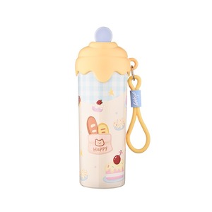 Gobelet isotherme réutilisable en acier inoxydable de 600 ml, mignon et écologique, avec couvercle et paille, pour boissons chaudes et froides - Product Image 1