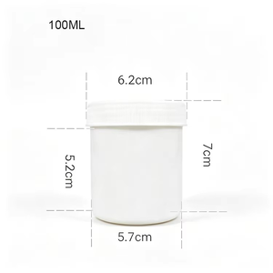 3 OZ WHITE PP <b>PLASTIC</b> STRAIGHT SIDED <b>JAR</b> 62-400 NECK FINISH - Product Image 6