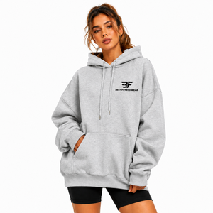 Vente en gros de sweats à capuche unisexe surdimensionnés et épais en coton lourd avec logo personnalisé, et sweats à capuche pour femmes en molleton épais - Product Image 1