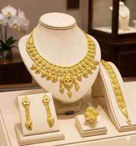 Wholesale 14K18K24K Micron Gold Filled European Style Wedding Jewelry <b>Set</b>, Traditional France Design Bridal Fashion Jewelry <b>Set</b>. - Product Image 1