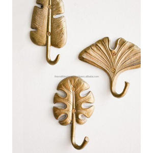 Casted Leaf <b>Hook</b> Home and Office Decorative Brass <b>Hooks</b> and Coat Holder Personalized <b>Wall</b> <b>Hook</b> 100% Handmade - Product Image 5