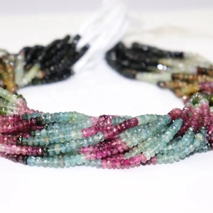 Perles rondes de Tourmaline, à facettes, de haute qualité, vente en gros, mm - Product Image 1