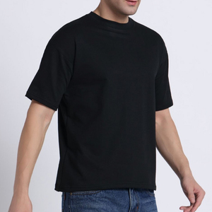 Men's <b>Black</b> <b>Long</b> Sleeve Cotton T-Shirt O-Neck Regular Fit Solid Color Casual Knitted Jersey <b>Top</b> - Product Image 5