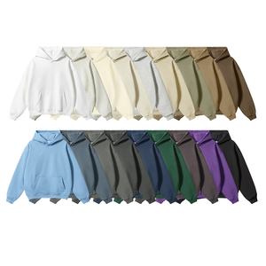 Vente en gros de sweats à capuche en molleton épais 420 g/m² 100 % coton, coupe oversize à épaules tombantes - Product Image 2
