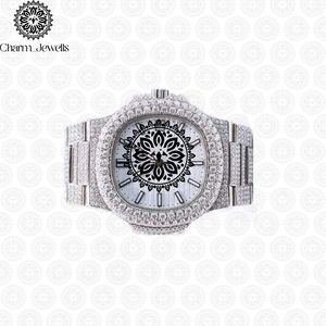 Charm_Jewells Luxury Stainless Steel <b>Watch</b> Round <b>Case</b> Analog Quartz Movement Luminous Dial 40mm Folding Clasp Unisex - Product Image 2